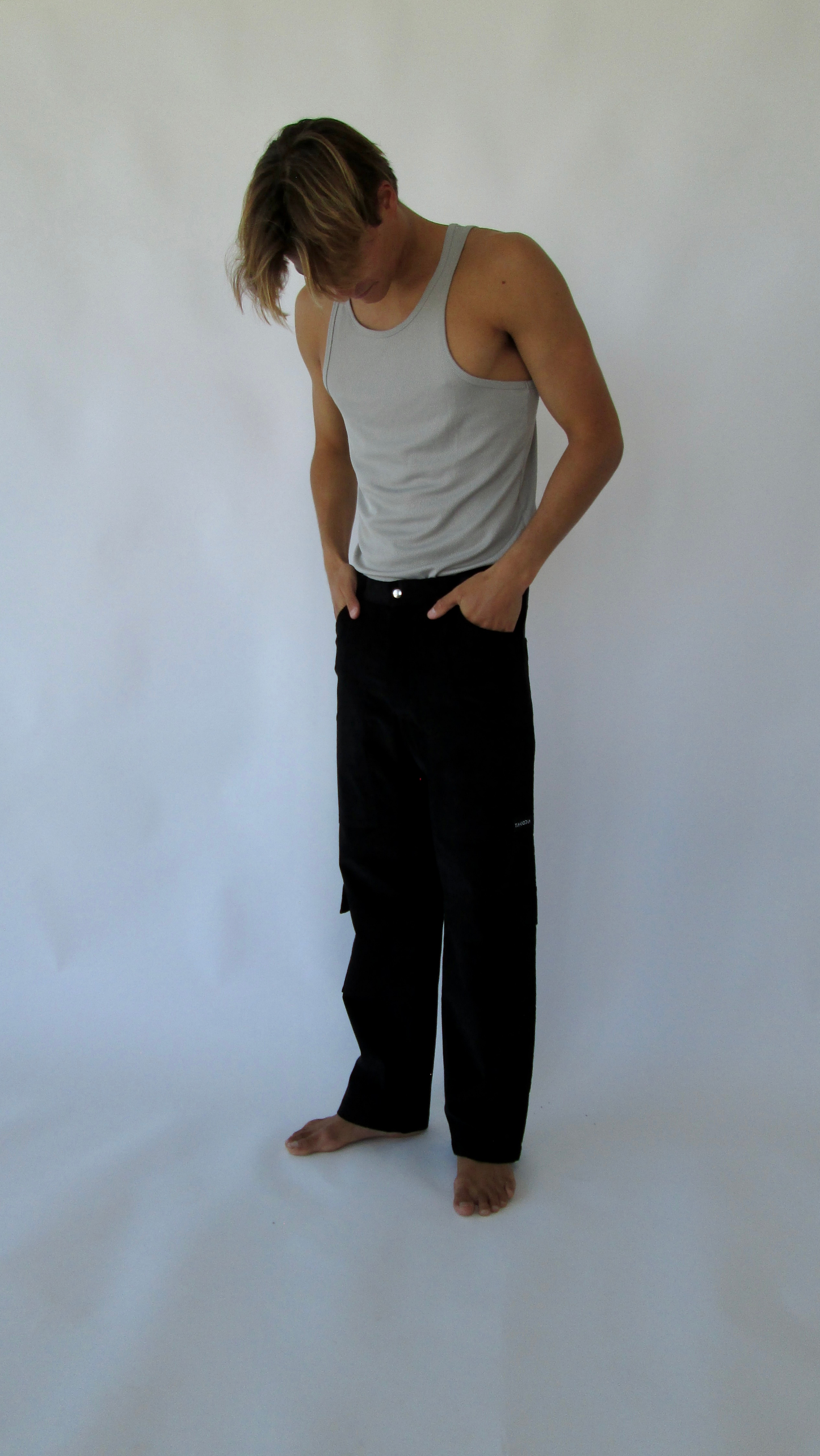 Cord Cargo Pants // Black