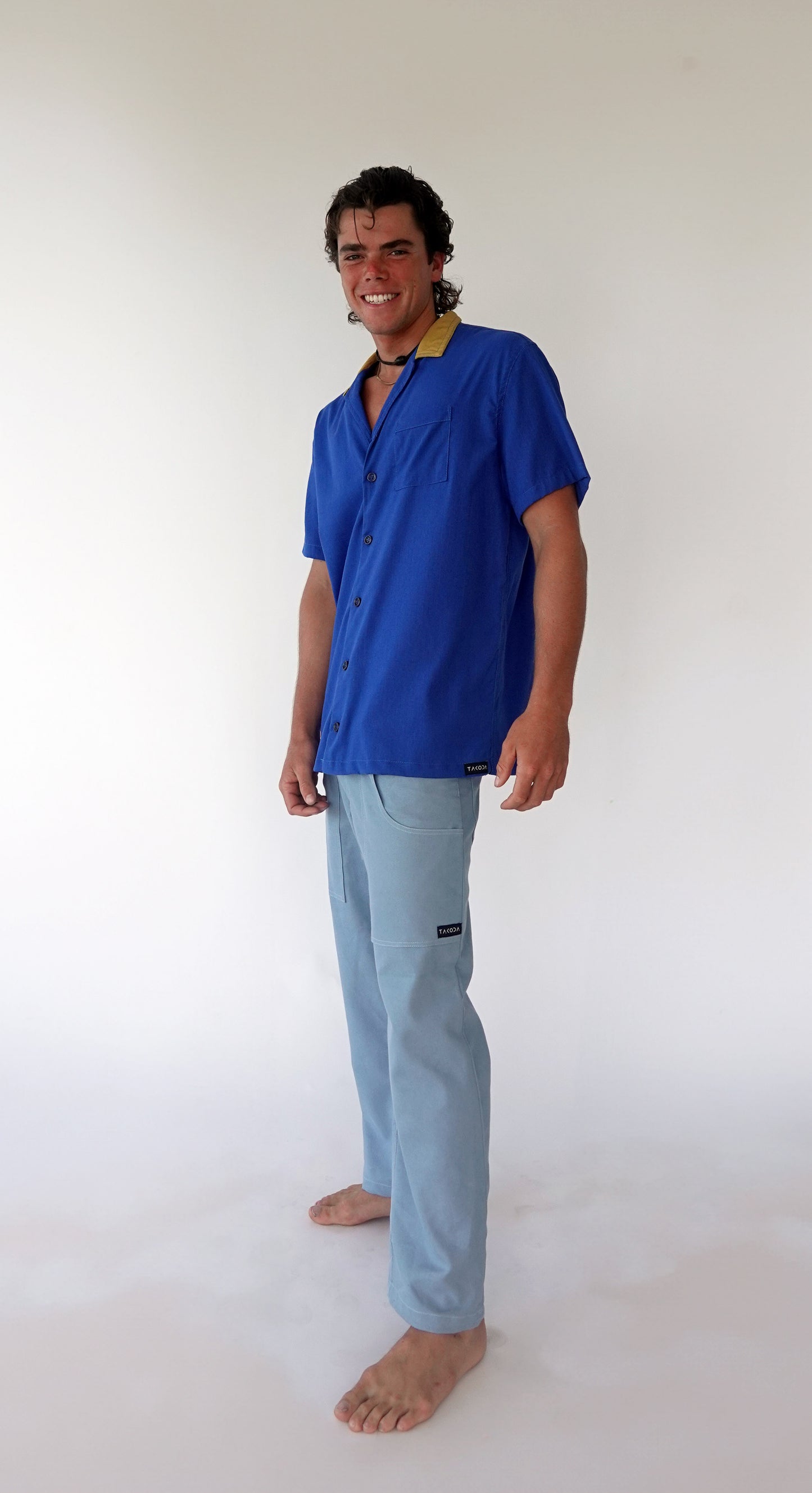 Bowler Shirt // Dark Blue & Mustard