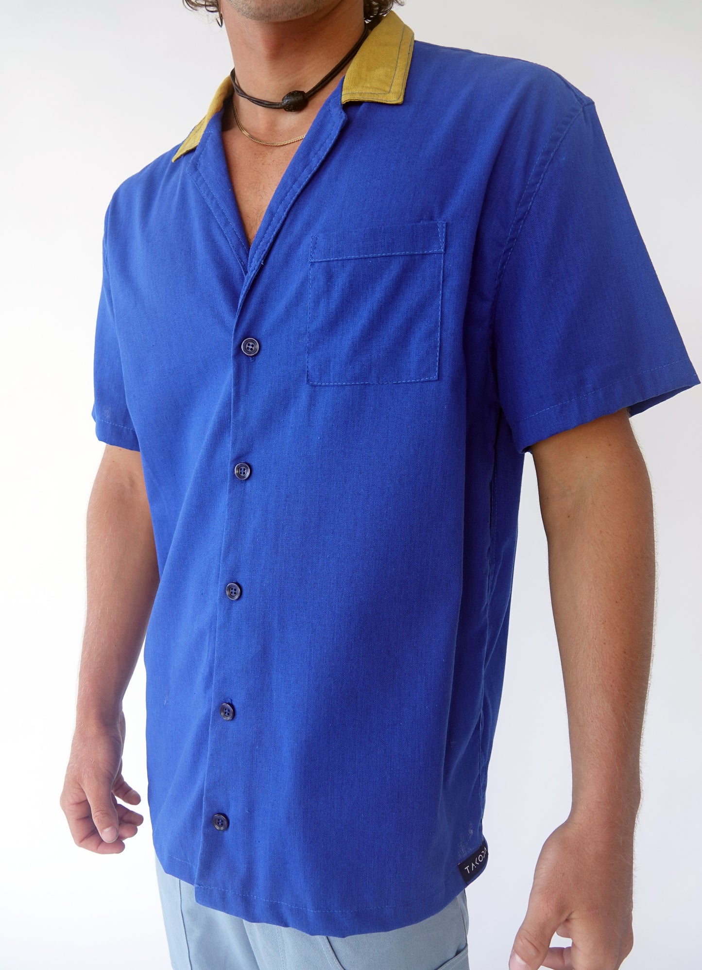 Bowler Shirt // Dark Blue & Mustard