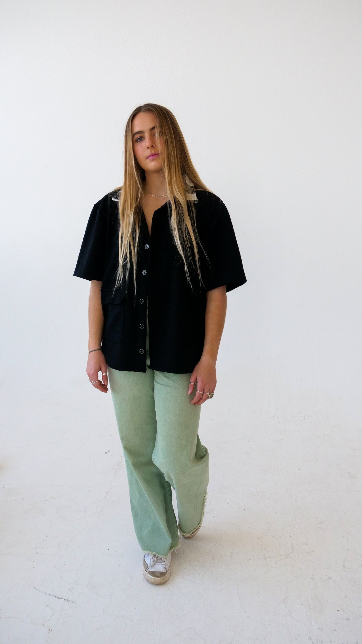 Box Shirt // Black & Checkered