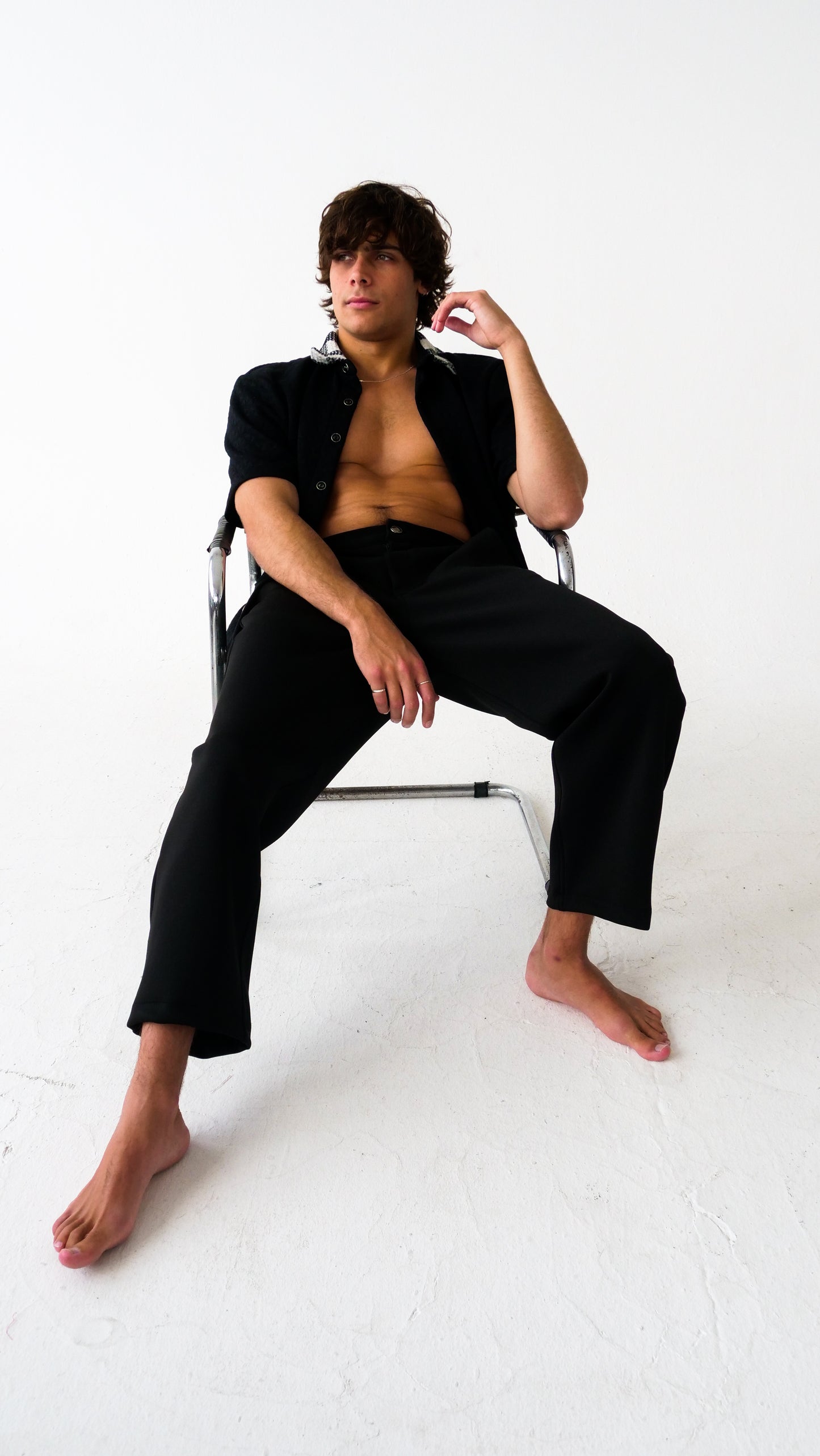 Box Shirt // Black & Checkered