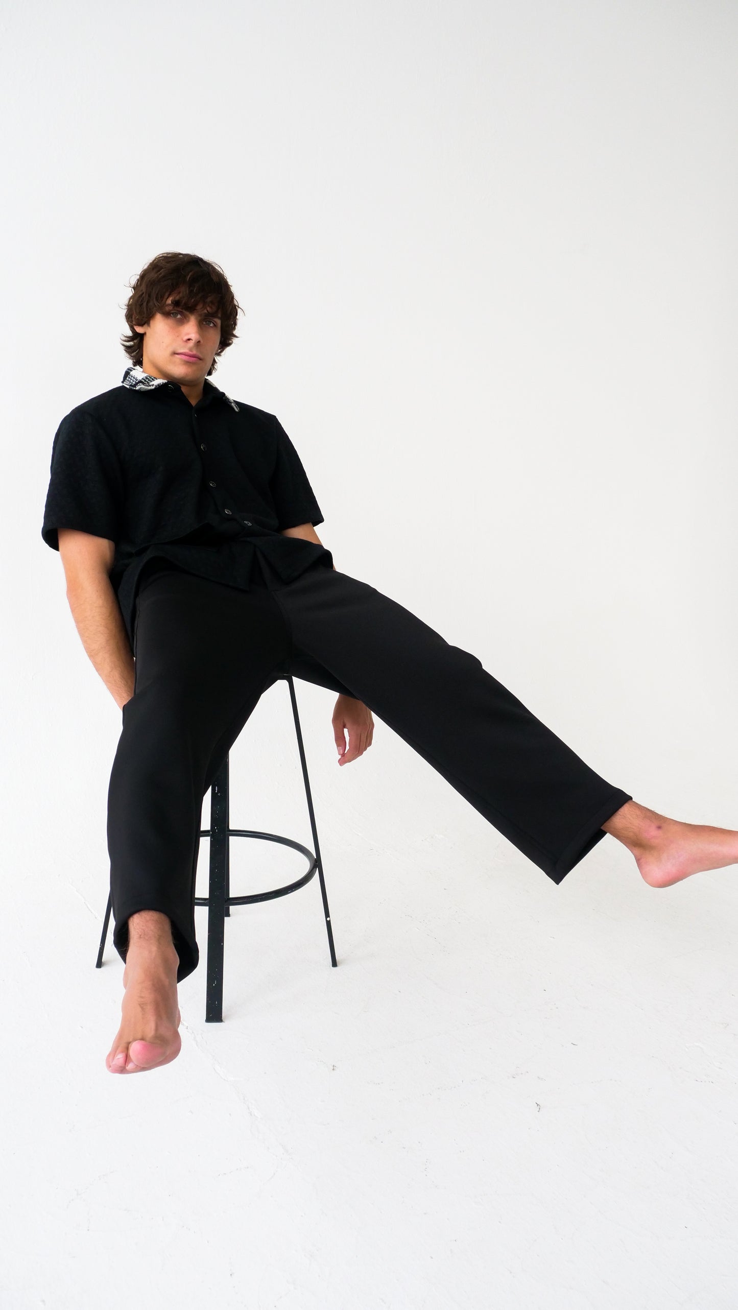 Box Shirt // Black & Checkered