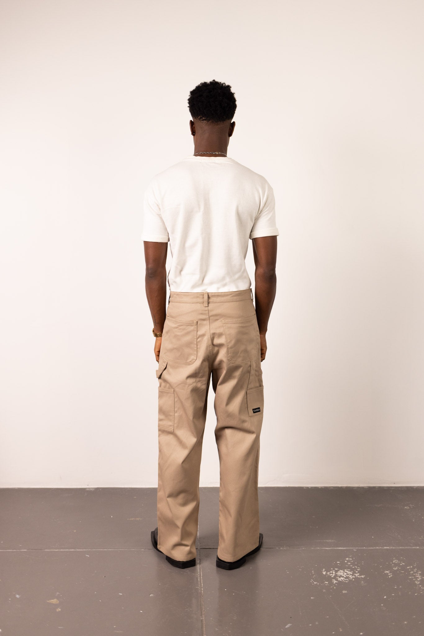 Beige Bull Denim Pants