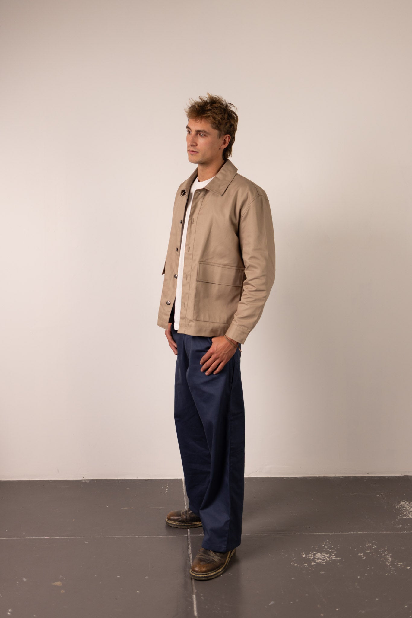 Beige Bull Denim Jacket