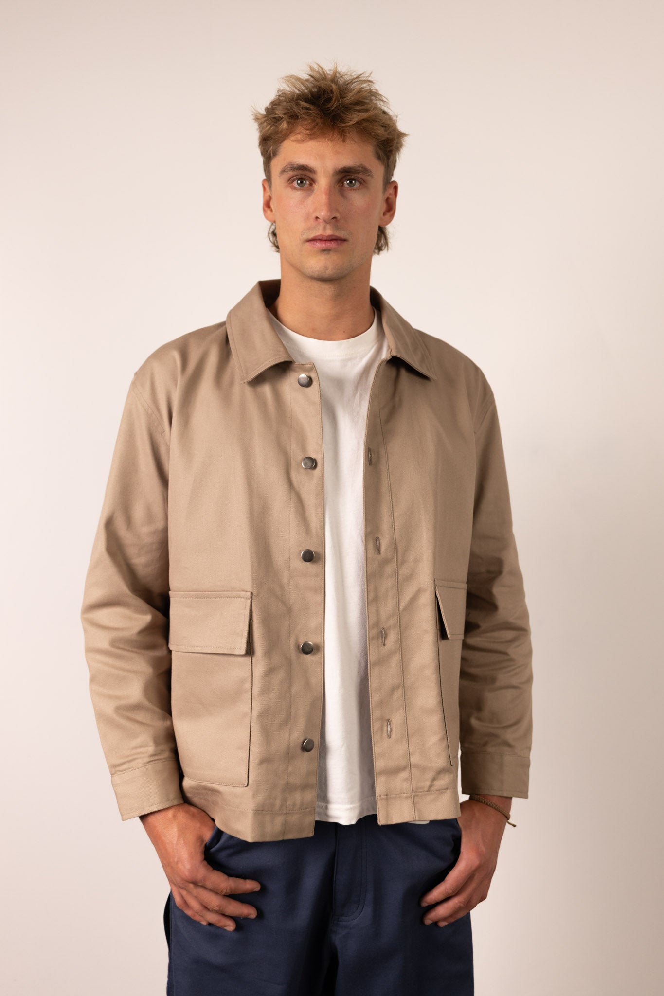 Beige Bull Denim Jacket