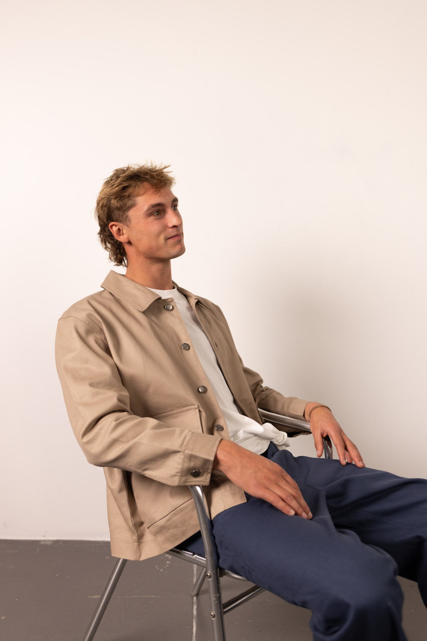 Beige Bull Denim Jacket