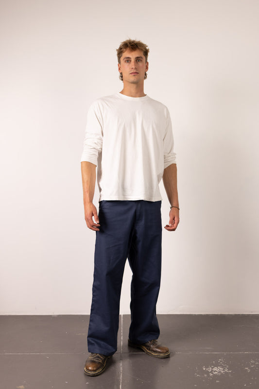Navy Blue Bull Denim Pants