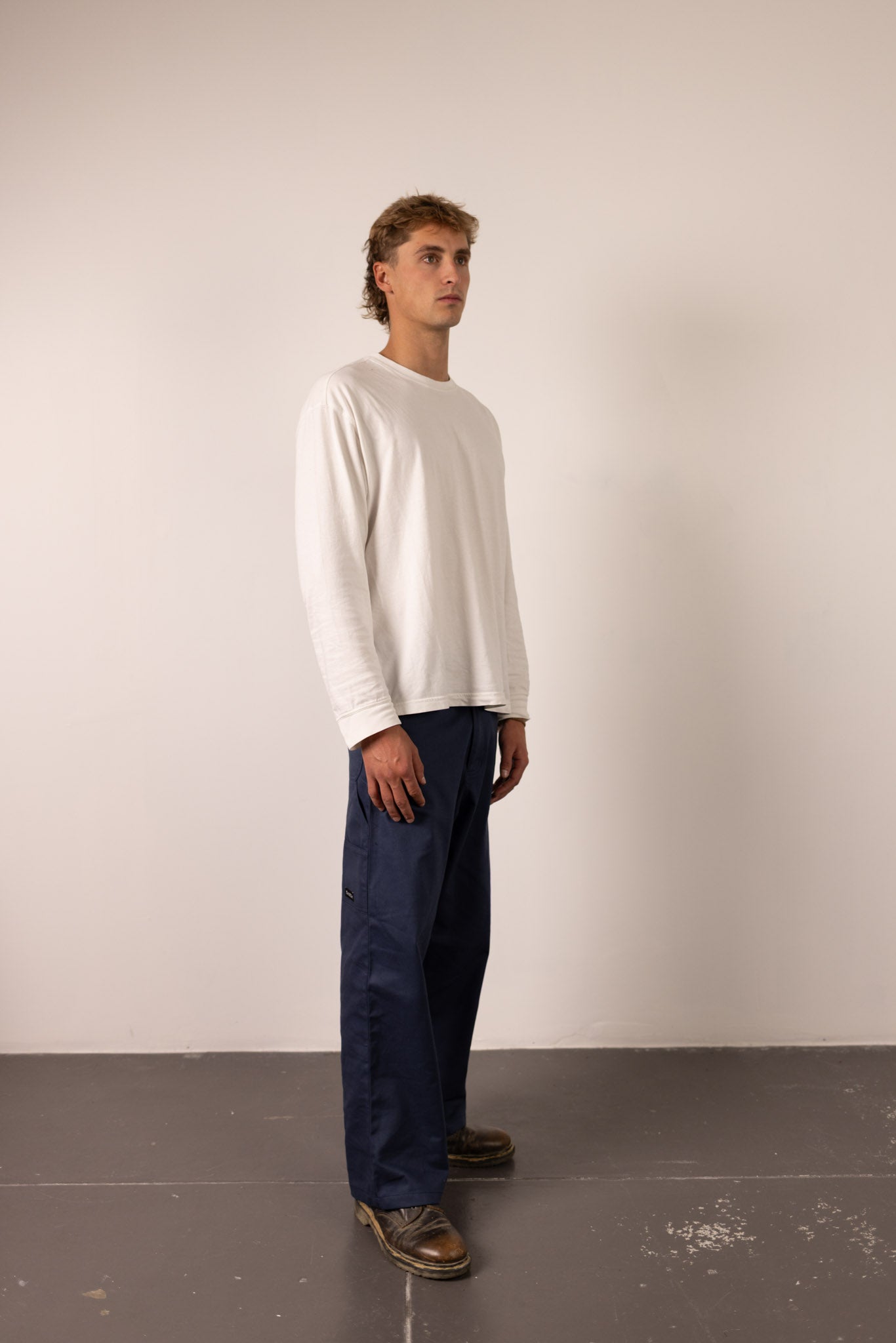 Navy Blue Bull Denim Pants
