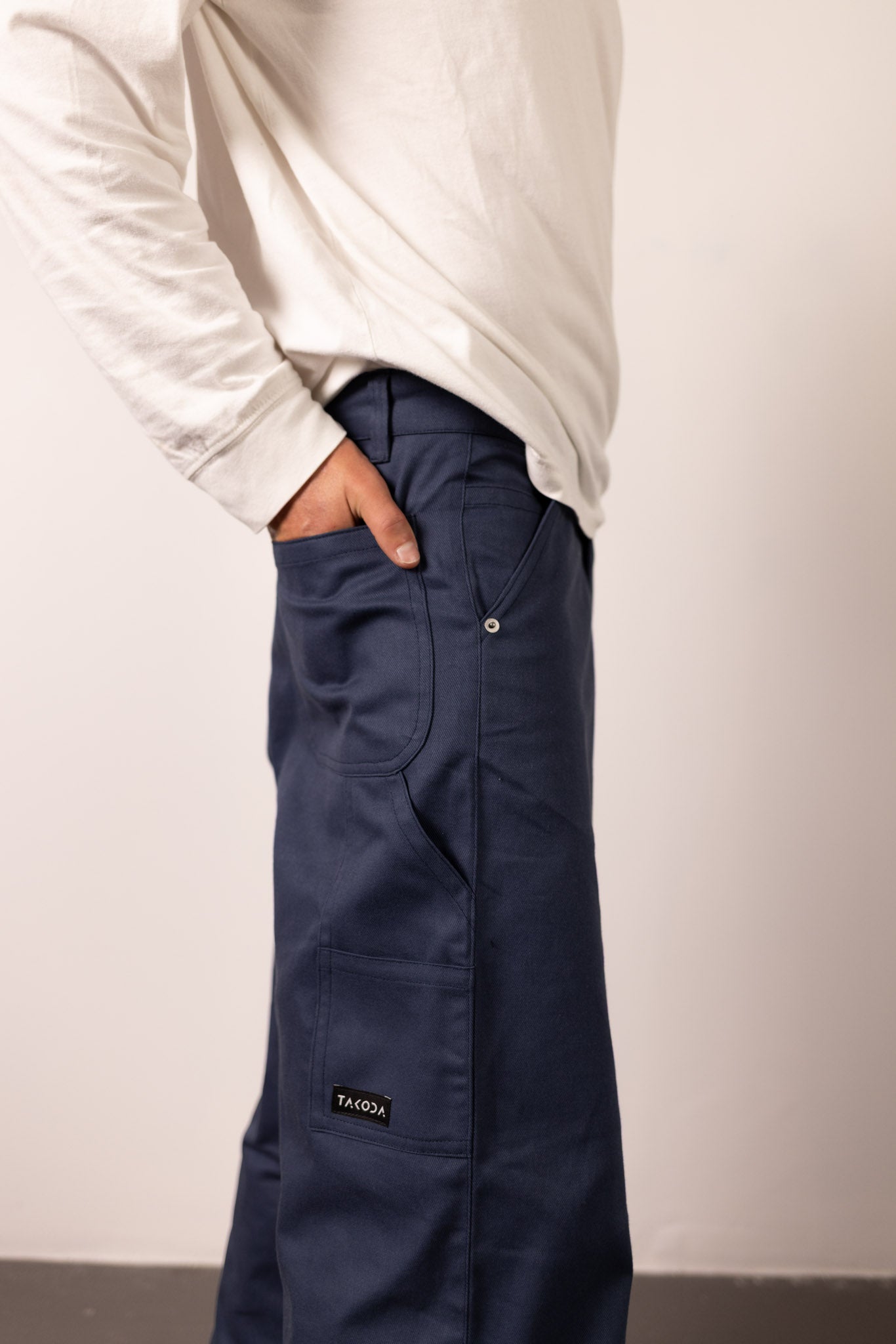 Navy Blue Bull Denim Pants