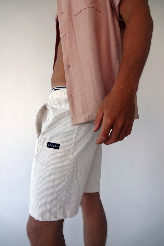 Cord Shorts // White