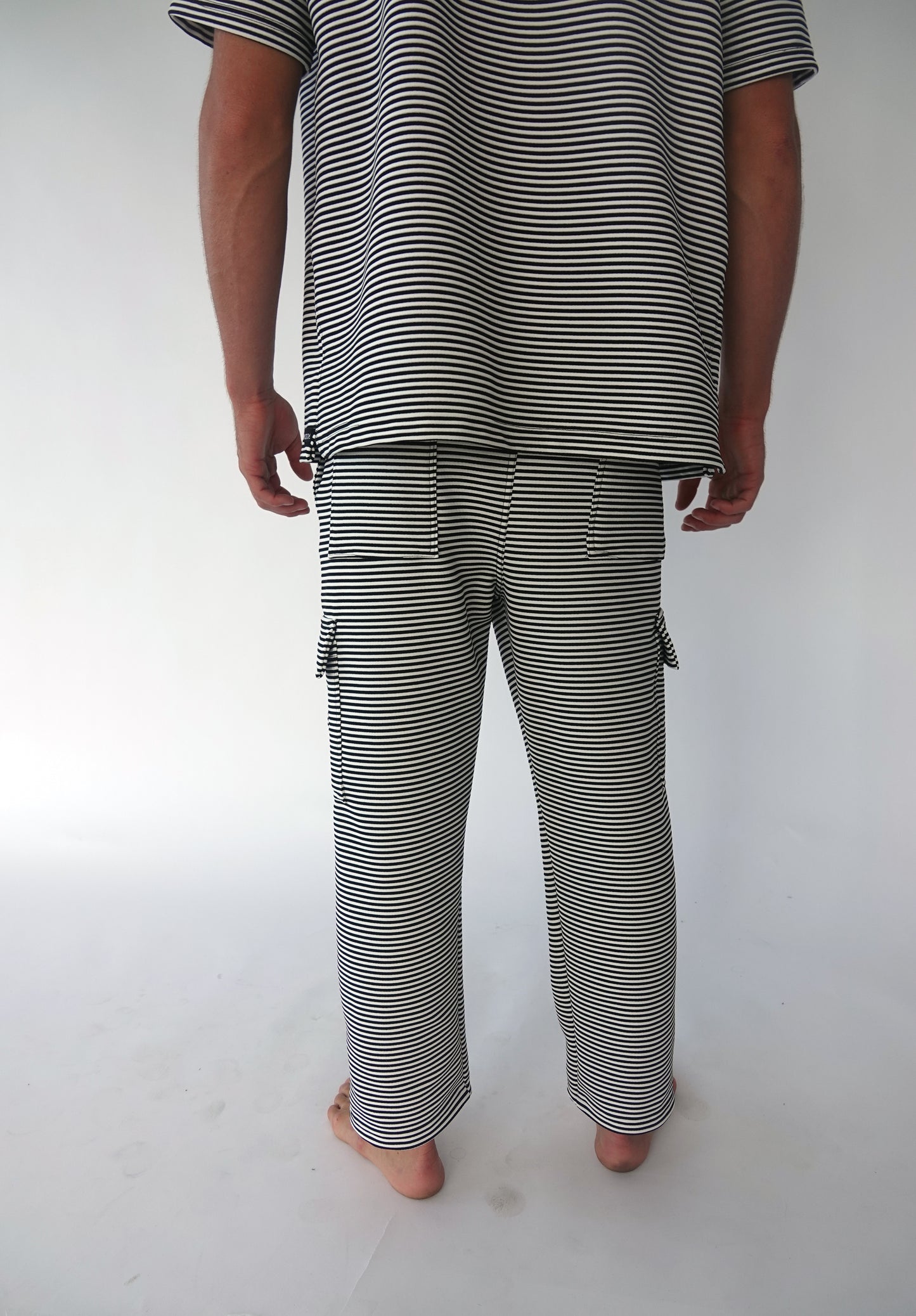 Stretch Pants // B&W Striped