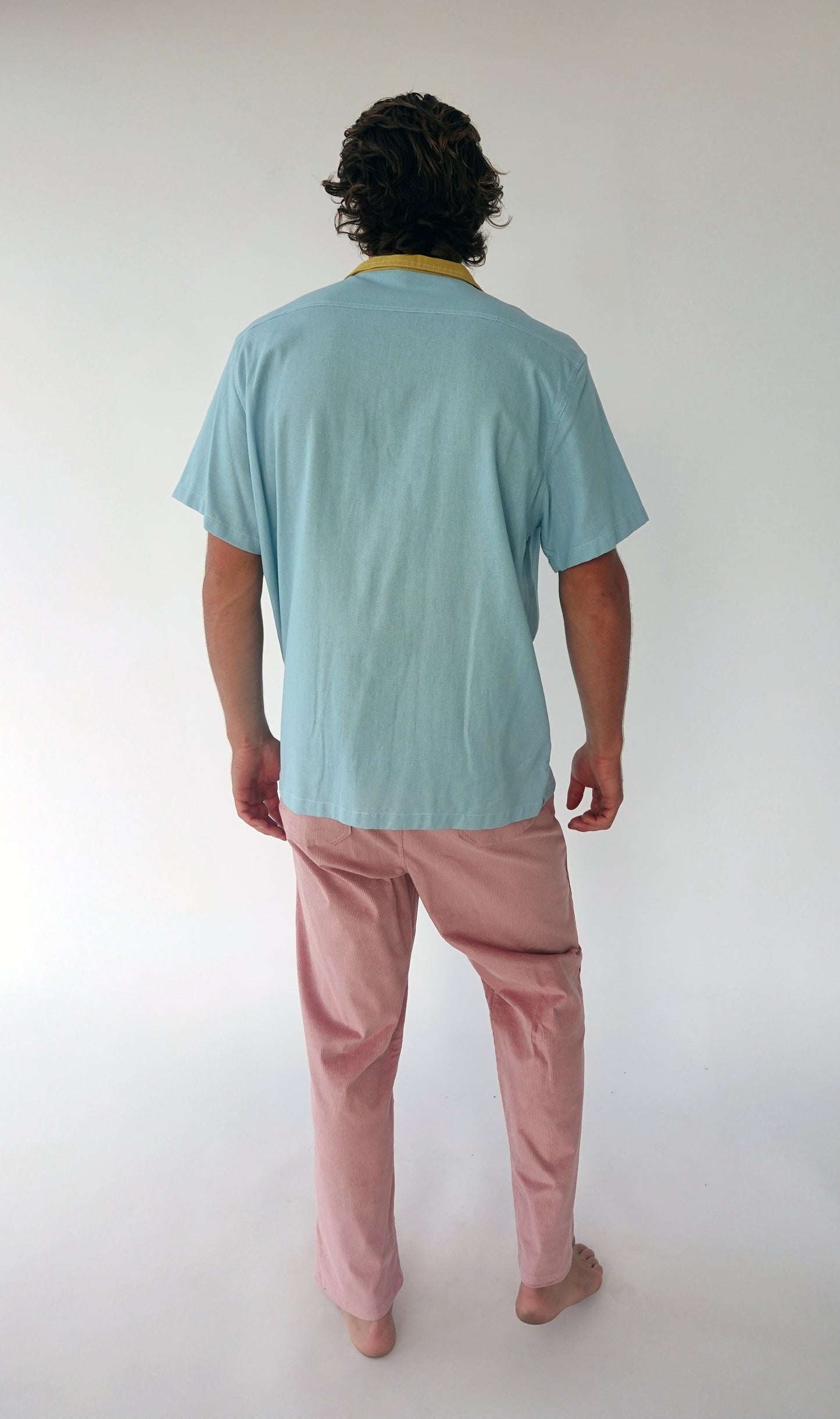 Bowler Shirt // Light Blue & Mustard