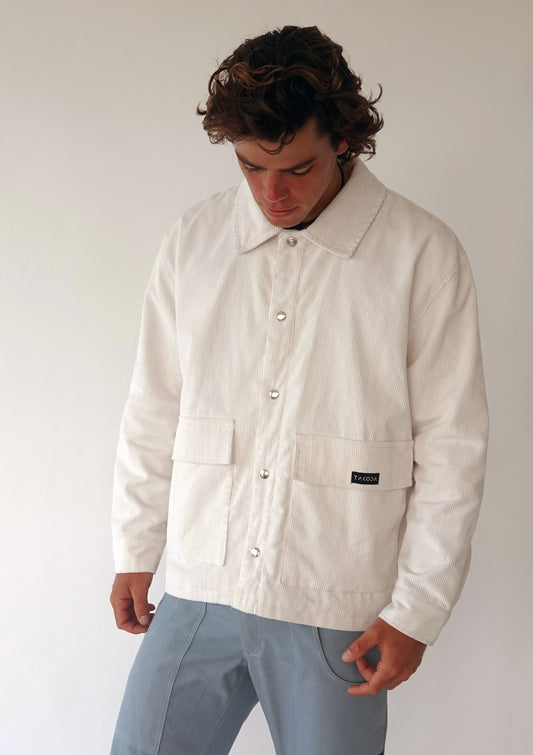 Box Jacket // White Corduroy